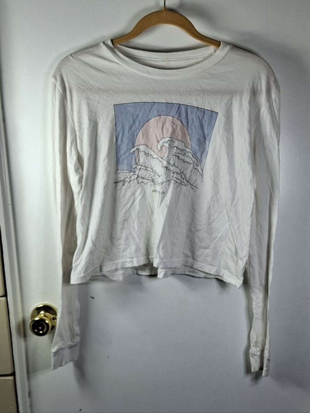 Womens surf style Beachy VSCO girl Ps/La Long Sleeve Shirt Size S.